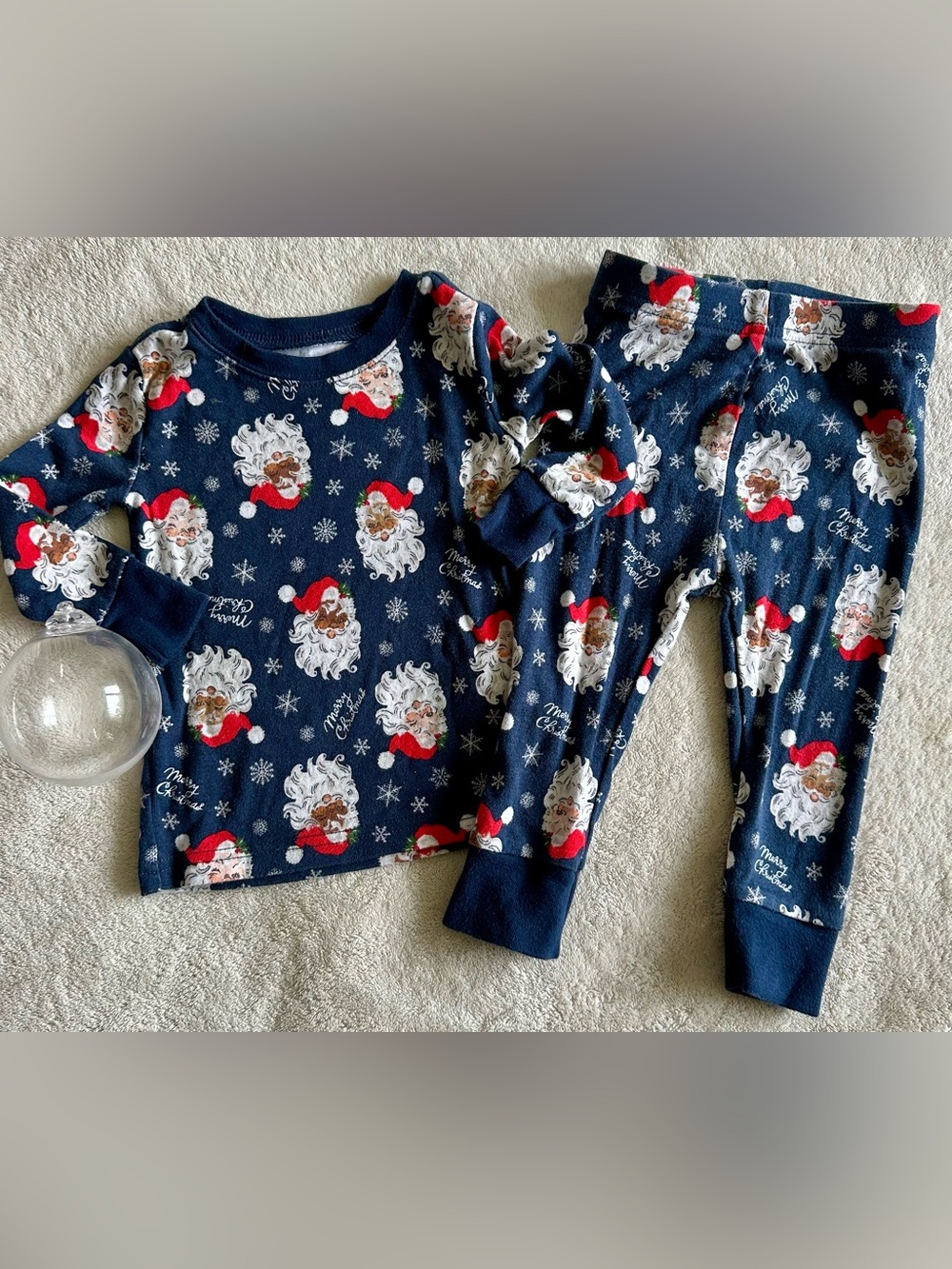 🦋Old Navy Santa Print Pajama Set